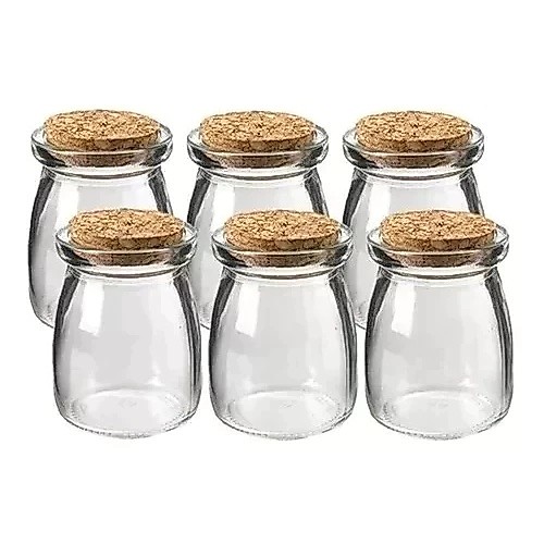 Kit Organizador de Tempero 6-10 potes Vidro tampa Rolha - Vidro Decoração 100ml