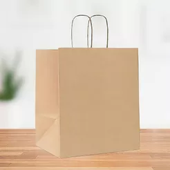 Sacola de Papel com Fundo Largo G 31,5x29,5x20cm - Kraft - 10 unidades - Cromus - Rizzo