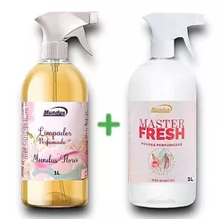 kit 1 Master fresh facilitador de passar mais 1 limpador perfumado Mundus1 L (Gatilho incluso)
