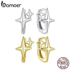 Brincos De Argola Bamoer 925 Sterling Sliver Starlight Jewelry Presentes Para Mulheres