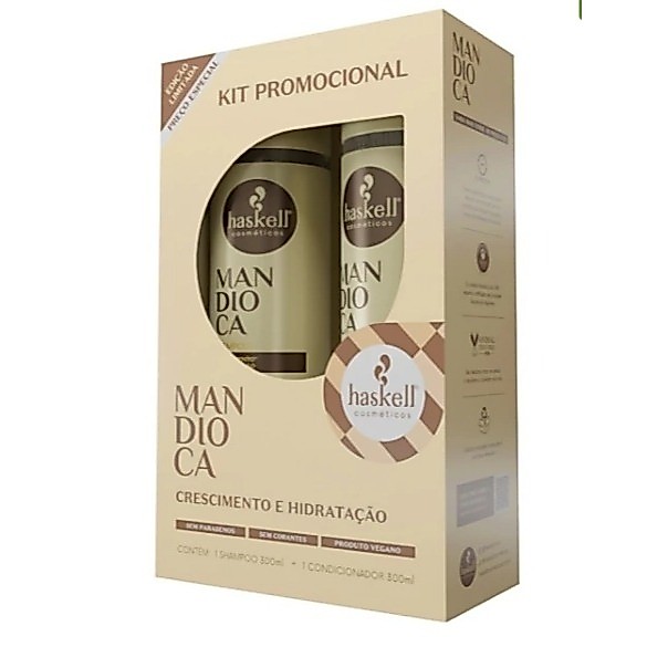 Kit Promopack Mandioca 300ml: Shampoo+Condicionador Haskell
