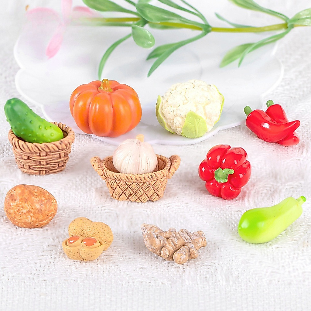 5 Pçs Mini Simulação Modelos De Vegetais Artificial Vegetal Casa De Bonecas Cesta De Cozinha Modelo Fingir Jogar Brinque