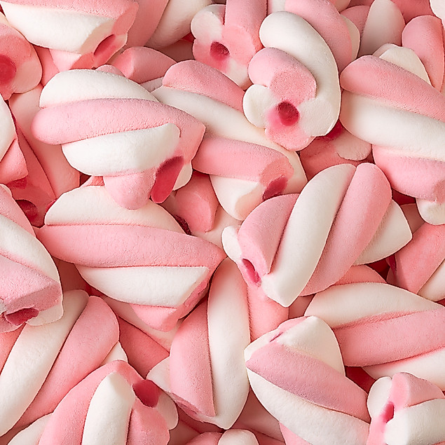 Marshmallow Torção Rosa Recheado Morango 250g - Fini · foto 2