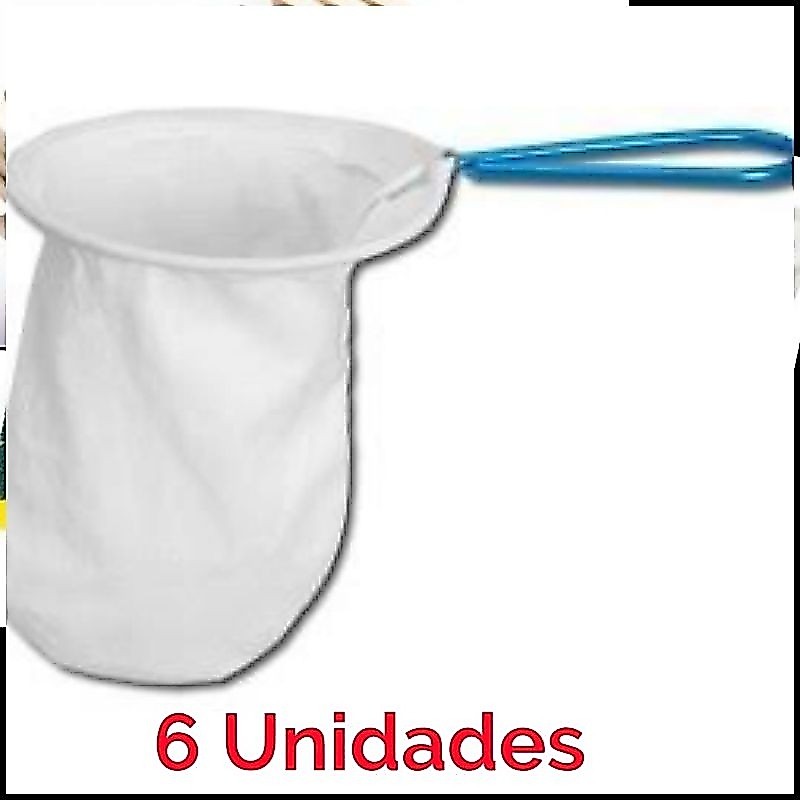 Coador de Café,Malha e Arame Galvanizado, 6 Unidades tam:M