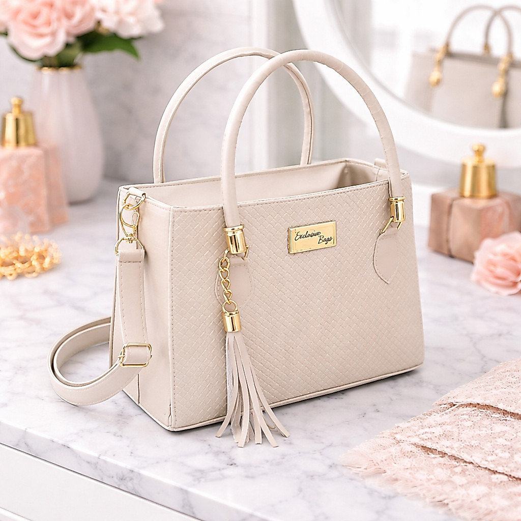 Bolsa Feminina Tote Média De Mão Com Alça Removível de Ombro
