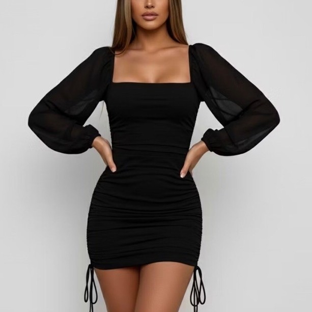 Vestido Gringa Curto de Festa Formatura Réveillon - Vestido de suplex para Final de Ano