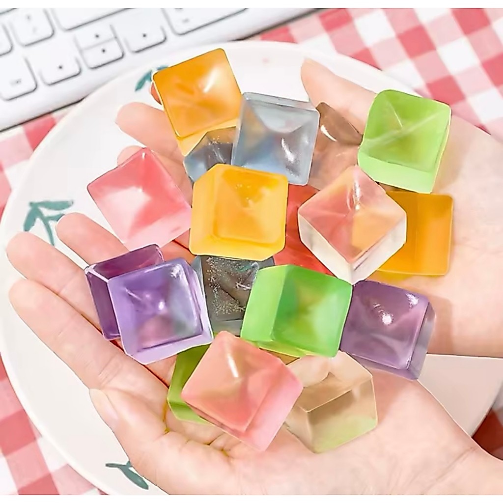 Kit Mini Gelinhos Cubo Antiestresse Squish Sensorial Fidget Toy Macio Relaxante. — imagem 2 de 2