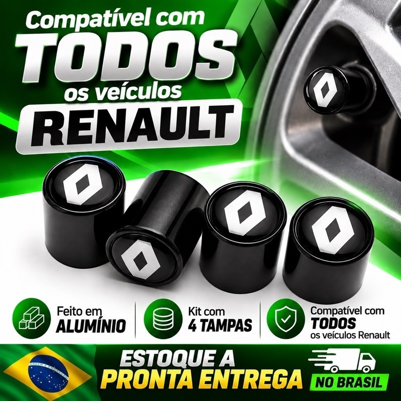 Tampinha Bico Pneu Tampa para RENAULT todos Modelos e Anos