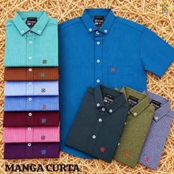 Camisa Masculina Xadrez Manga Curta Country Rodeio Confortável Premium