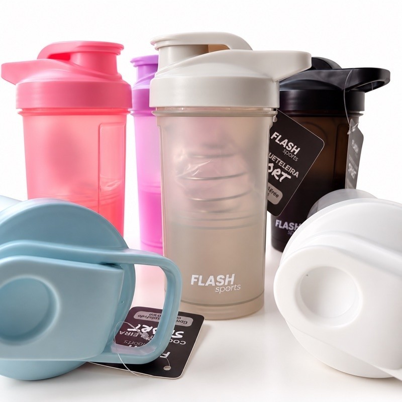 Coqueteleira Treino Squeeze 650ml Plastico Agua