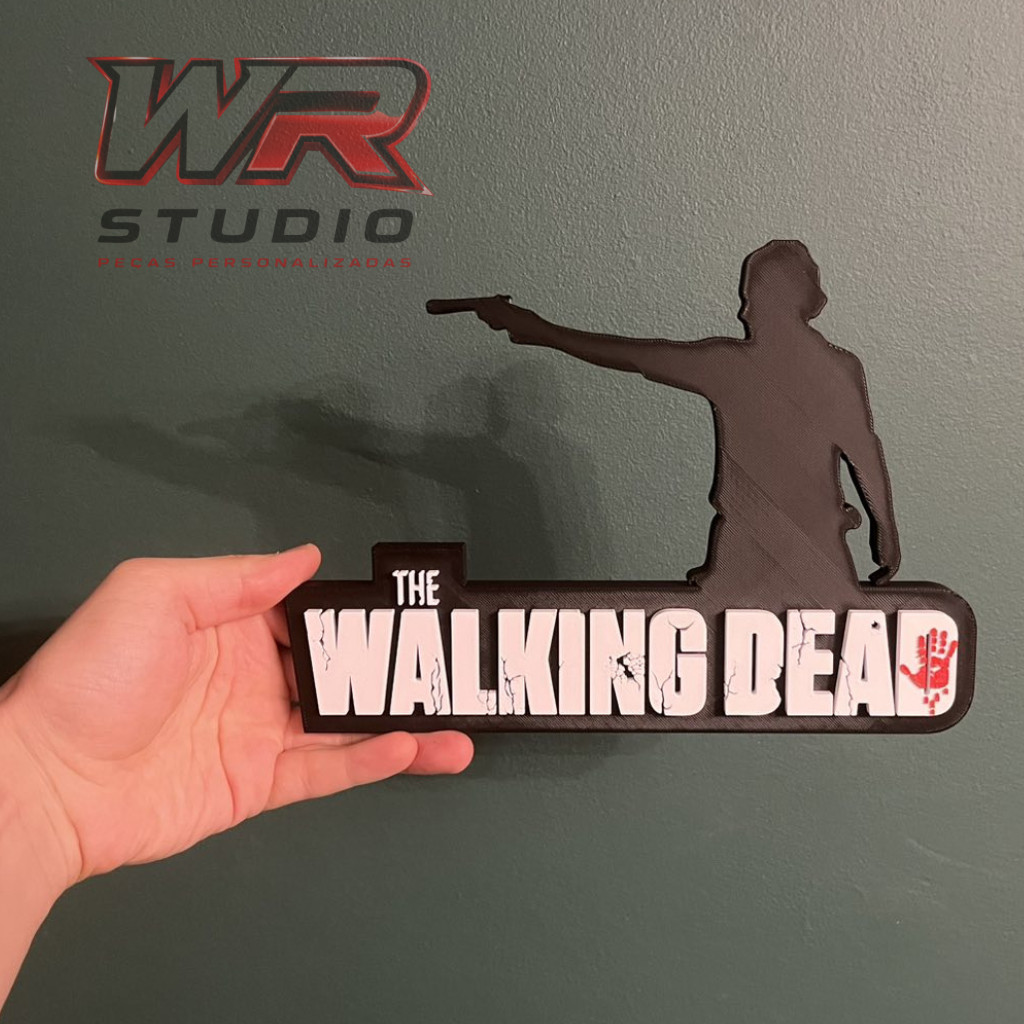 PLACA GAMER The Walking Dead - Decoração Premium de Mesa ✨🏆