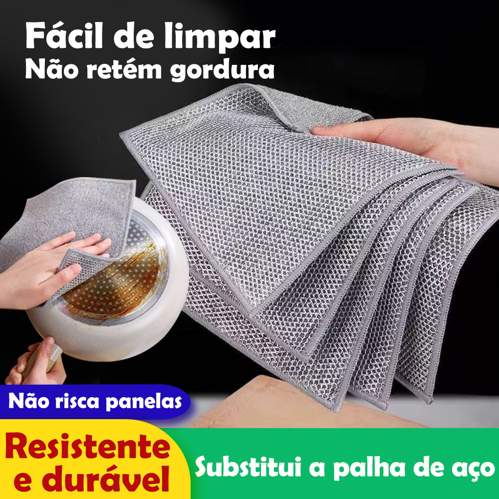 20PCS Pano De Limpeza De Arame Metálico Malha Não Oleosa Fogão De Cozinha Prato & Panelas Em Vez De