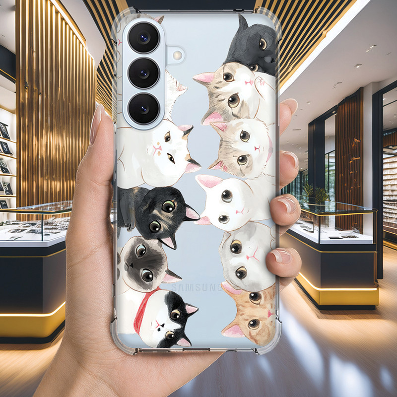 Capa Capinha GALAXY S20 ULTRA S10 S10E LITE 2020 S9 S8 A73 A72 Anti-impacto Personalizada petz gato GATINHO (1531)
