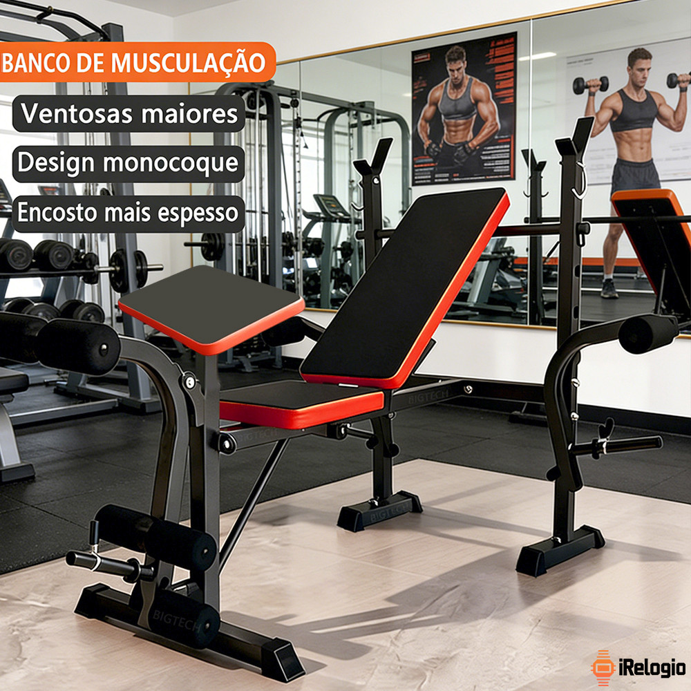 Estação de Musculação Banco De Supino Equipamentos De Ginástica Residencial  Ajustável Profissional Multifuncional