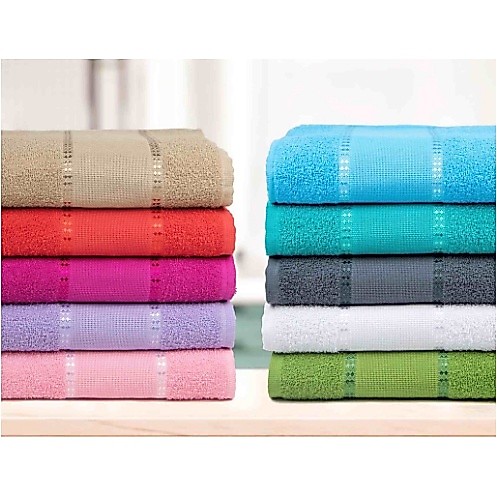 Toalha de Banho Barra Para Bordar Ponto Cruz 100% algodão - 300 g/m2  - 65cm X 130cm