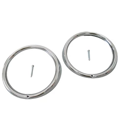 Par Moldura Aro Farol Fusca - Kombi 75 85 Plastico Cromado