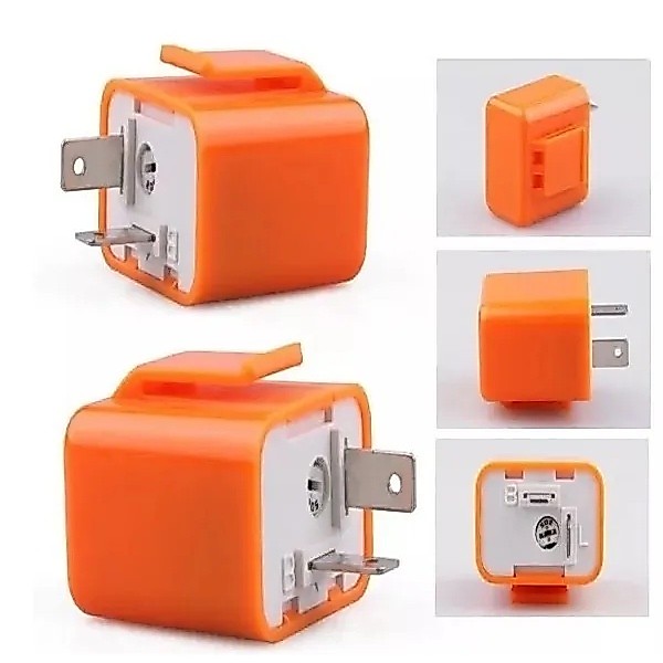 Rele Laranja 12v Para Pisca Led 2 Pinos Com Regulagem de Velocidade G76
