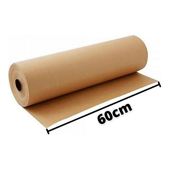 Rolo Bobina De Papel Kraft Parda 60cm 6kg 180 Metros Embalar