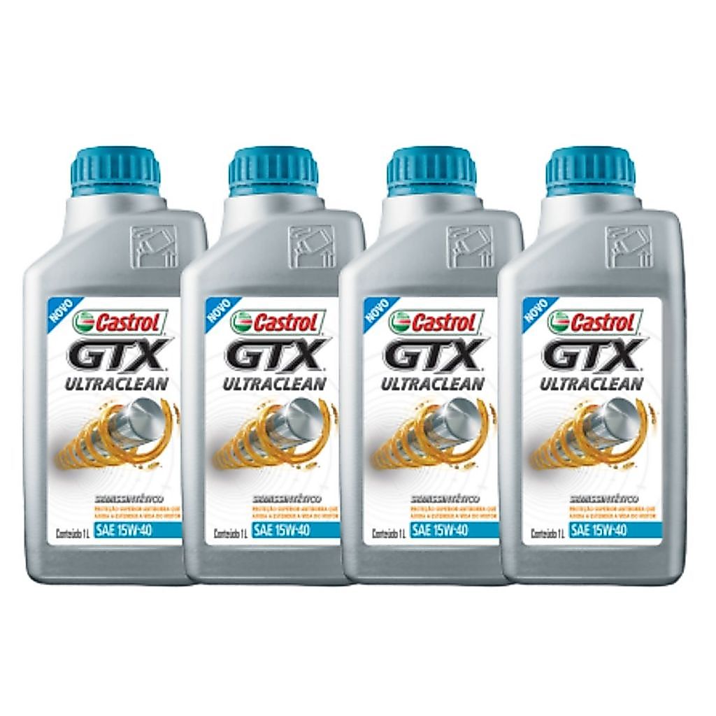 Kit Troca De Oleo 15W40 Semi Sintético Castrol GTX Antiborra Alta Performance