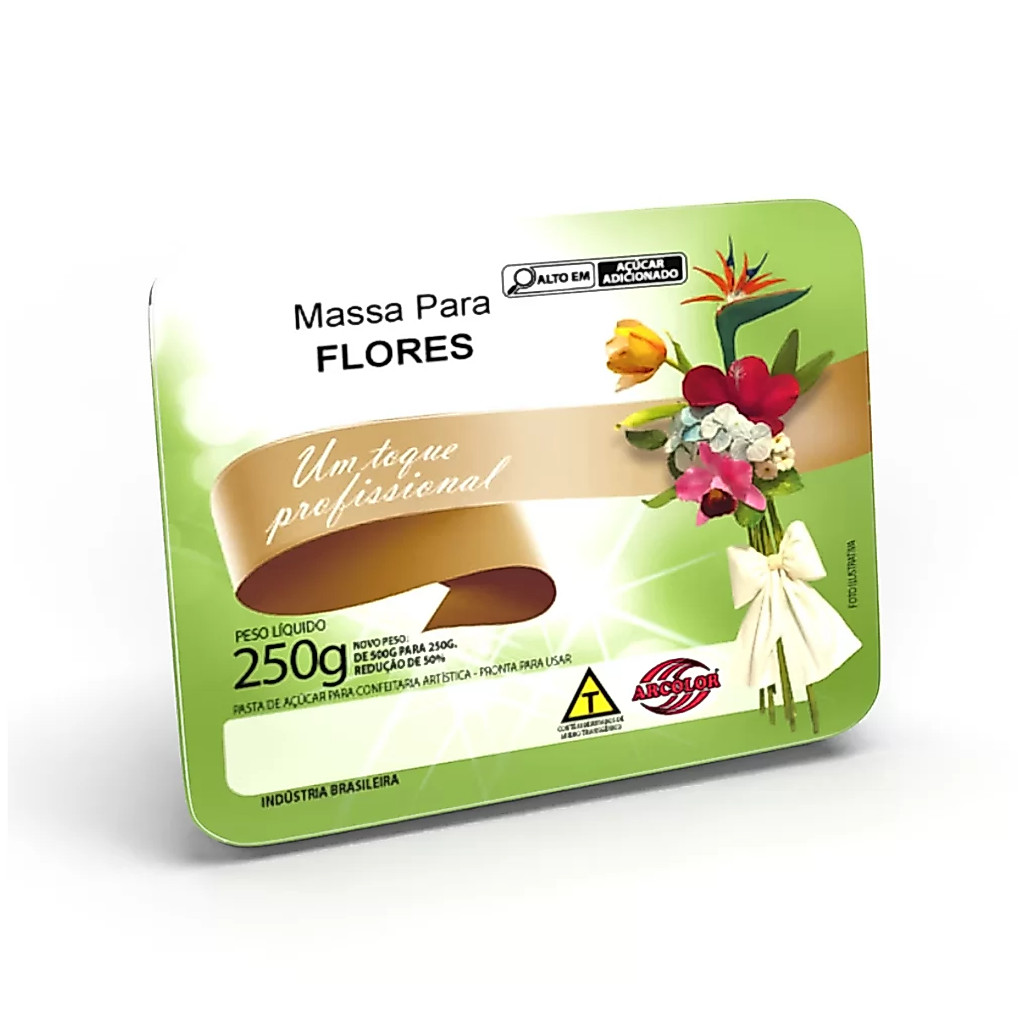 Massa para Flores Confeitaria 250g Arcolor