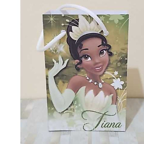Sacolinha Surpresa e Lembrancinha Personalizada & Mimos Tema: TIANA A PRINCESA E O SAPO - PEGUE & MONTE.