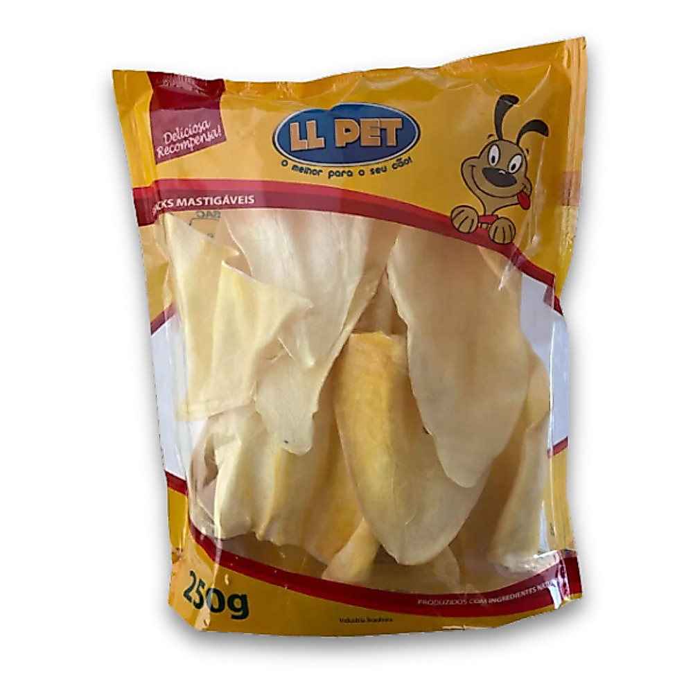 Petisco Natural Para Cães Orelha Bovina Desidratada Mordedor LL PET - Pets