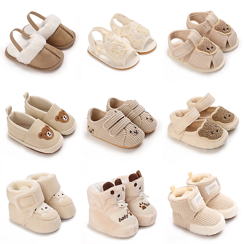 Sapatos De Bebê Coloridos De Damasco Para Meninos E Meninas , Lindos Desenhos Animados De 0 A 1 Ano , Baixos Bebês Com S