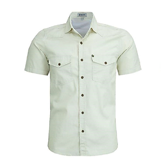 Camisa Manga Curta sarja estilo Militar estilo e moda Confortavel