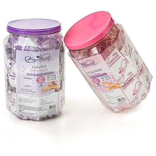 Kit 50 Luvas E 50 Sapatilhas Profissional Com Creme Unhas
