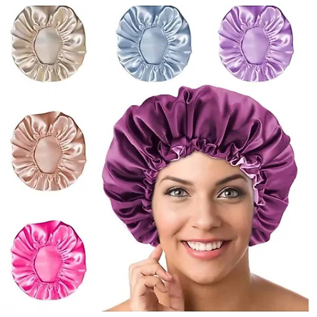 Kit  unidades Touca de Cetim Antifrizz Banho Cores Aleatorias