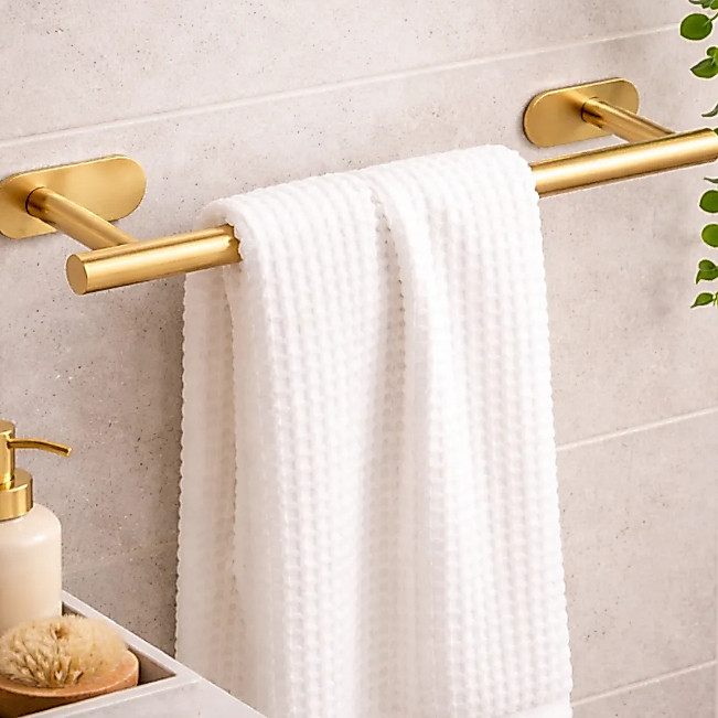 Porta Toalha De Banheiro Inox Suporte Toalheiro Solteiro Acessórios Para Banheiro