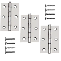 Kit 3 Dobradiça Para Porta Madeira Zincada 3 Polegadas