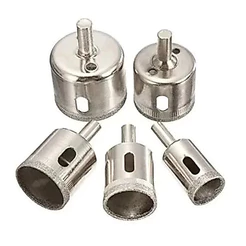 Jogo com 5 Peças Brocas Diamantadas 25-50mm Alta Precisão