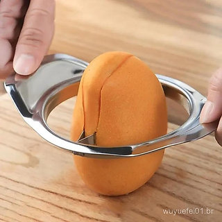 Descascador criativo, utensílio para cortar frutas, faca, descaroçador, aço inoxidável, fatiador e descascador, utensíli