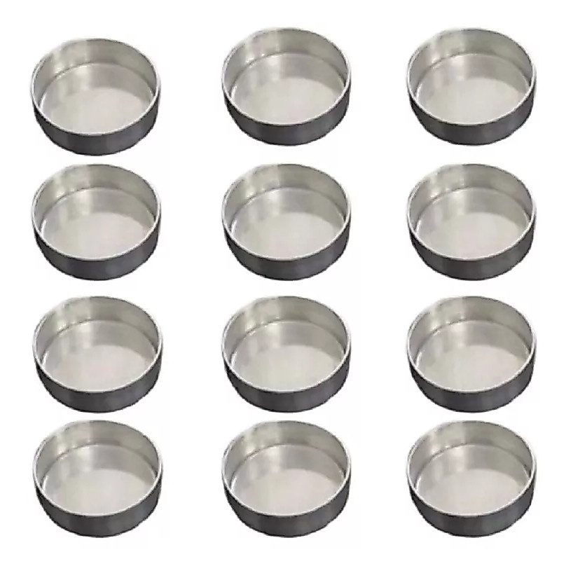 Forma Pão De Mel 8cm X 3cm Kit com 12 Unidades Aluminio Vulcão