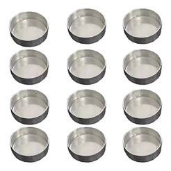 Forma Pão De Mel 8cm X 3cm Kit com 12 Unidades Aluminio Vulcão