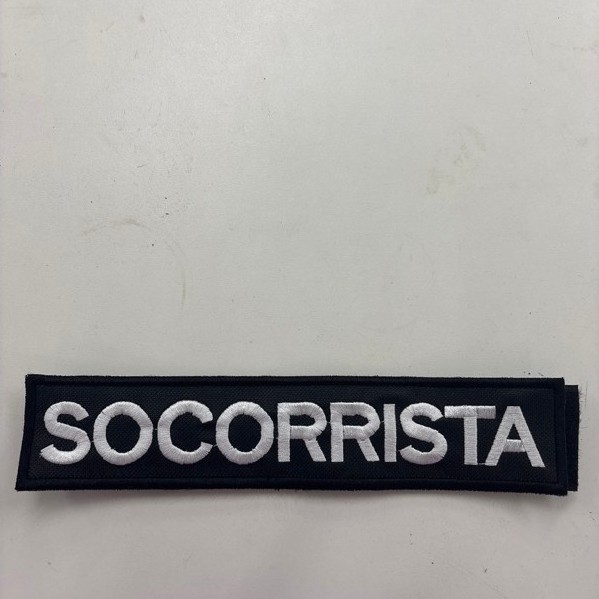 Patch Bordado Socorrista Com Velcro Tático Para Coletes E Fardas