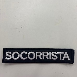 Patch Bordado Socorrista Com Velcro Tático Para Coletes E Fardas