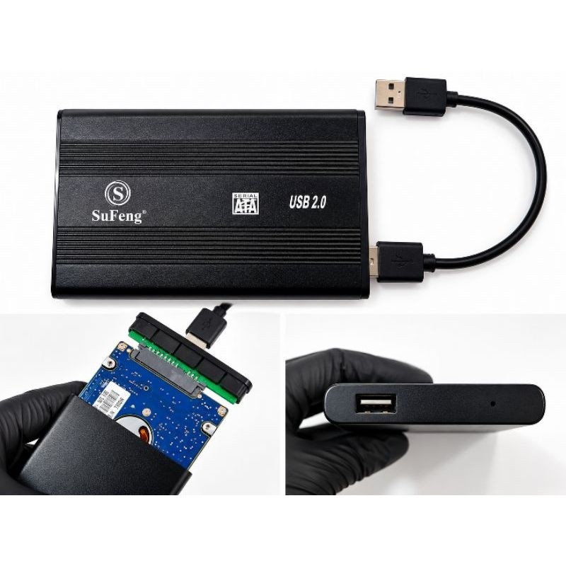 HD Externo 2.5" 320GB / 500GB + Case USB 2.0 – HD SATA Completo, Pronto para Usar