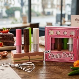 Kit Chilli Cake Fran – Lip Tint/Lip Gloss com 4 Cores + Chaveiro