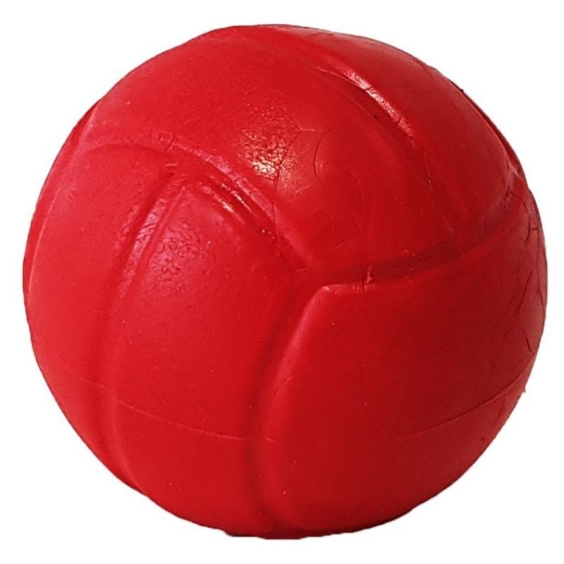 Bola Para Cães Pet Borracha Maciça Alta Durabilidade 75mm Vermelha