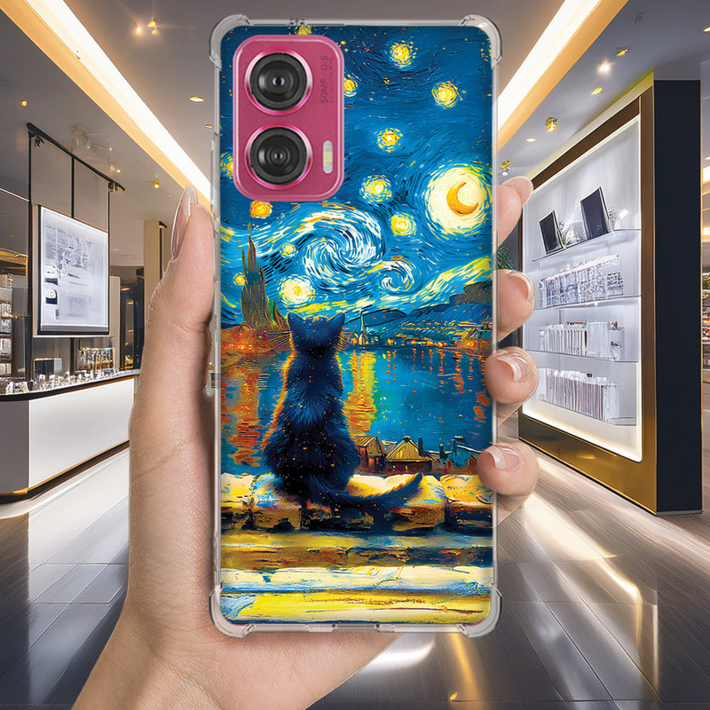 Capa Capinha MOTO EDGE 60 PRO 50 ULTRA 30 20 LITE G86 G84 G75 Anti-impacto Personalizada petz gato GATINHO (4166)