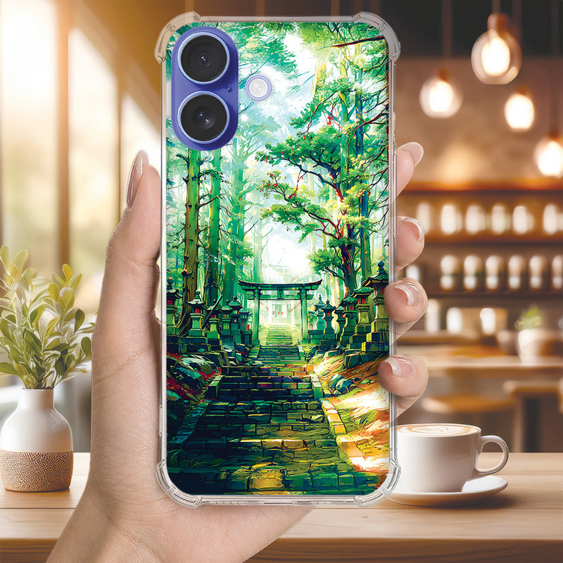 Capa Capinha IPHONE 12 PRO MAX 11 XS XR SE 2020 PLUS Anti-impacto Personalizada japao TEMPLO (4200)