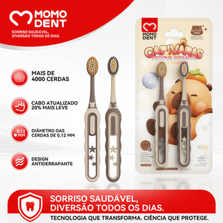 MOMODENT Escova de Dente Infantil 3-8 Anos,4000+ Cerdas Ultramacias,Cabo Antiderrapante e Leve