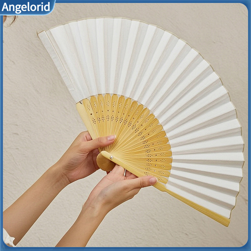 Blank Folding Fan Children Painting Diy Kids Paper Vintage Decorative Hand for Dance Wedding Party Accessories Craft for