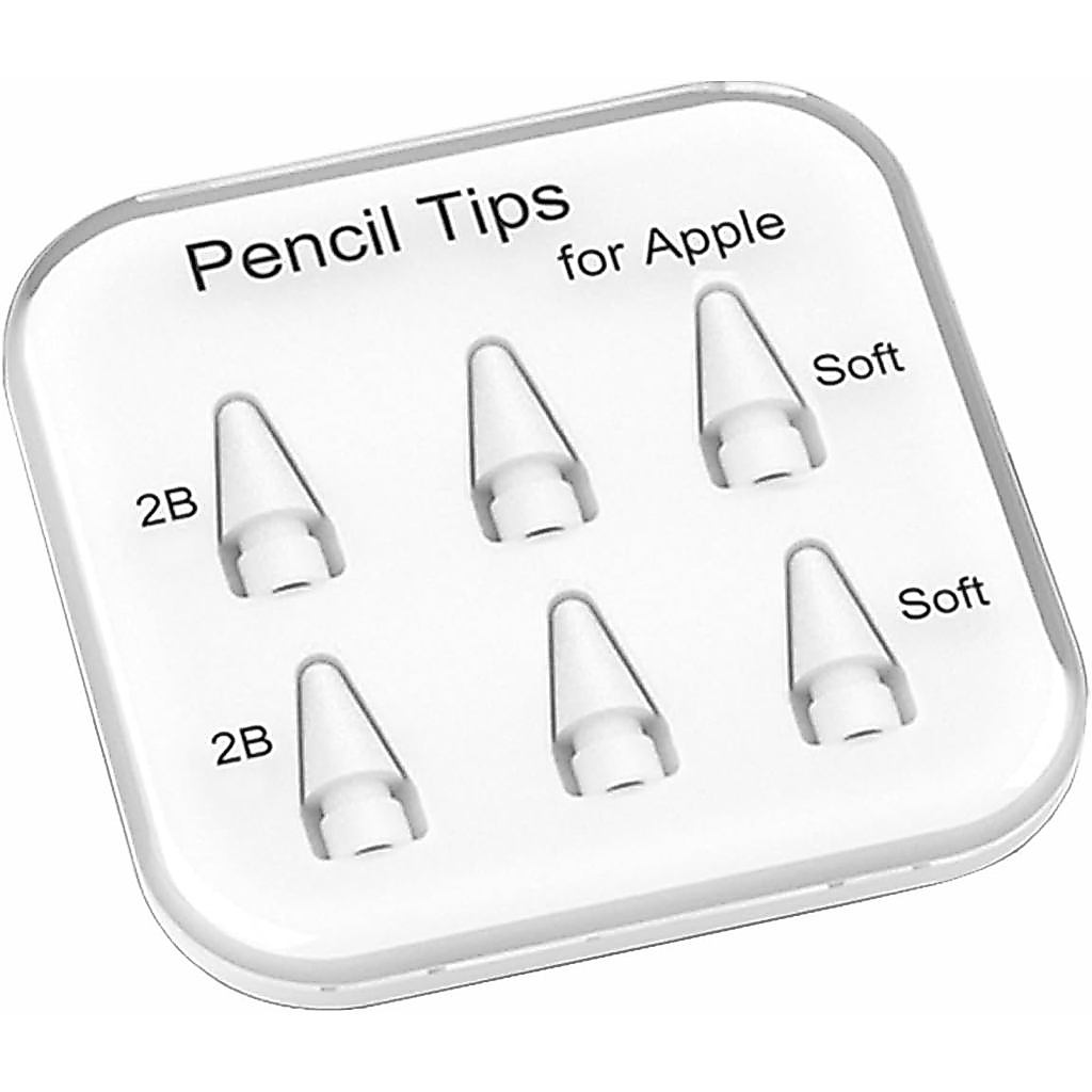 Pontas de Lápis Duplas Macias 2B - para Apple Pencil 1ª e 2ª Geração, Pontas de 