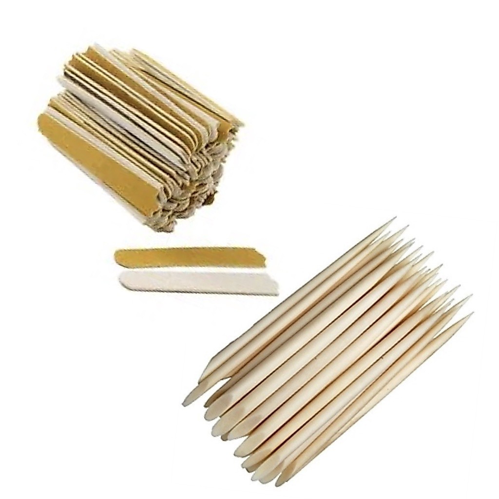 50 mini lixa de unha 8cm e 50 palito