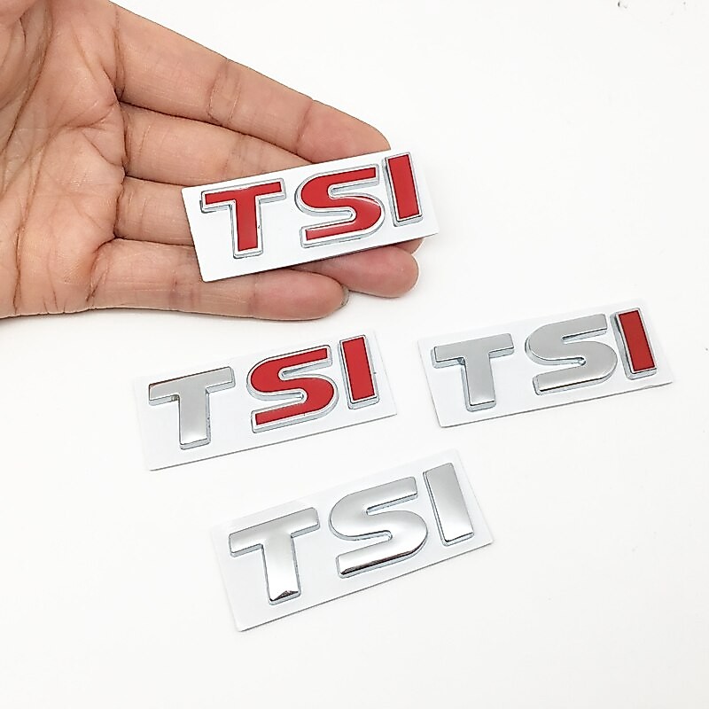 Marca 3D Estilo Do Carro Adesivo De Metal TSI Emblema Decalque Para Volkswagen Novo Passat Sagitar Magotan Polaris