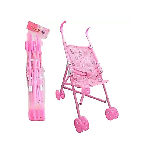 Brinquedo Carrinho de Boneca Bebê Menina Reborn Dobrável