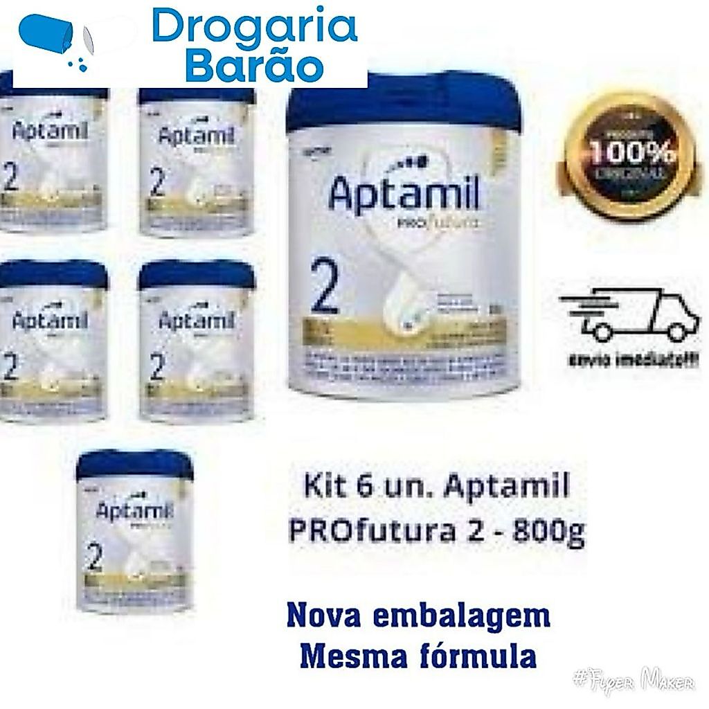 KIT C/ 6 UNIDADES APTAMIL PRO FUTURA 2 800G CADA LATA NOVA EMBALAGEM